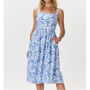 Quince 100% European Linen Fit & Flare Midi Dress -  Size Medium